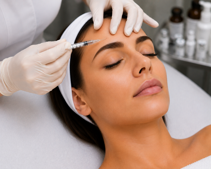 Practitioner performing Botox